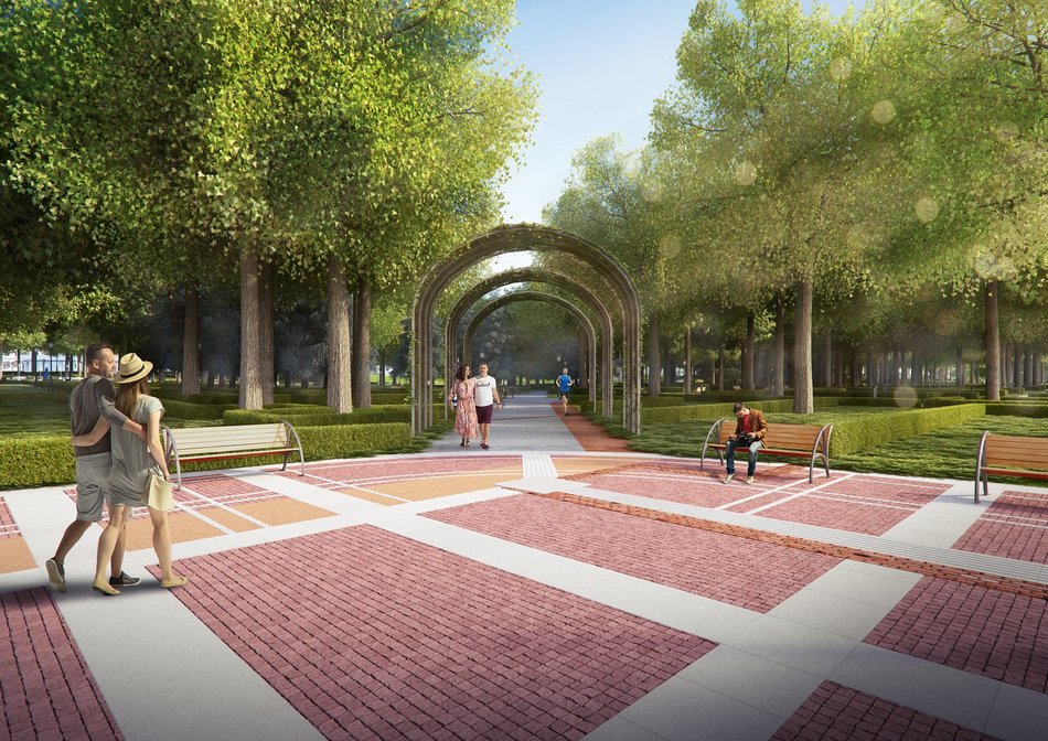 Park Staromiejski w Łodzi - wizualizacja