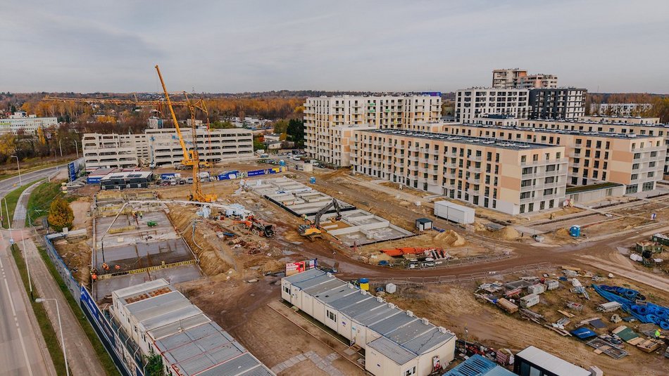 Łódź. Mieszkania zamiast Tesco. Zobacz, jak powstaje osiedle Zenit na Widzewie