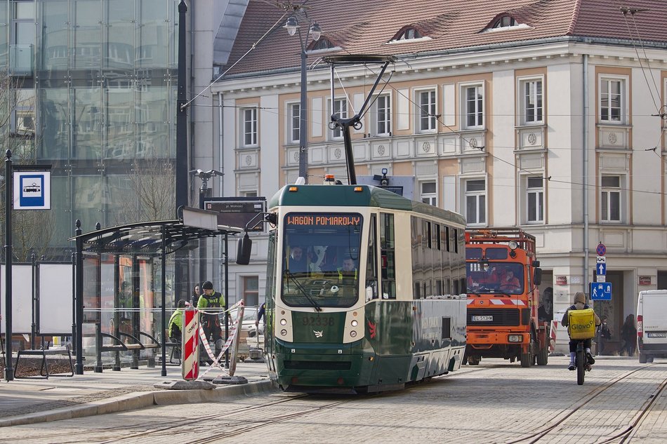 Przejazd testowy tramwaju MPK Łódź na ul. Legionów