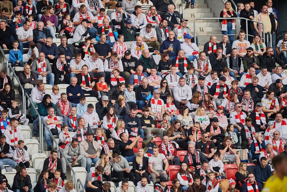 Kibice na meczu ŁKS Łódź - Arka Gdynia