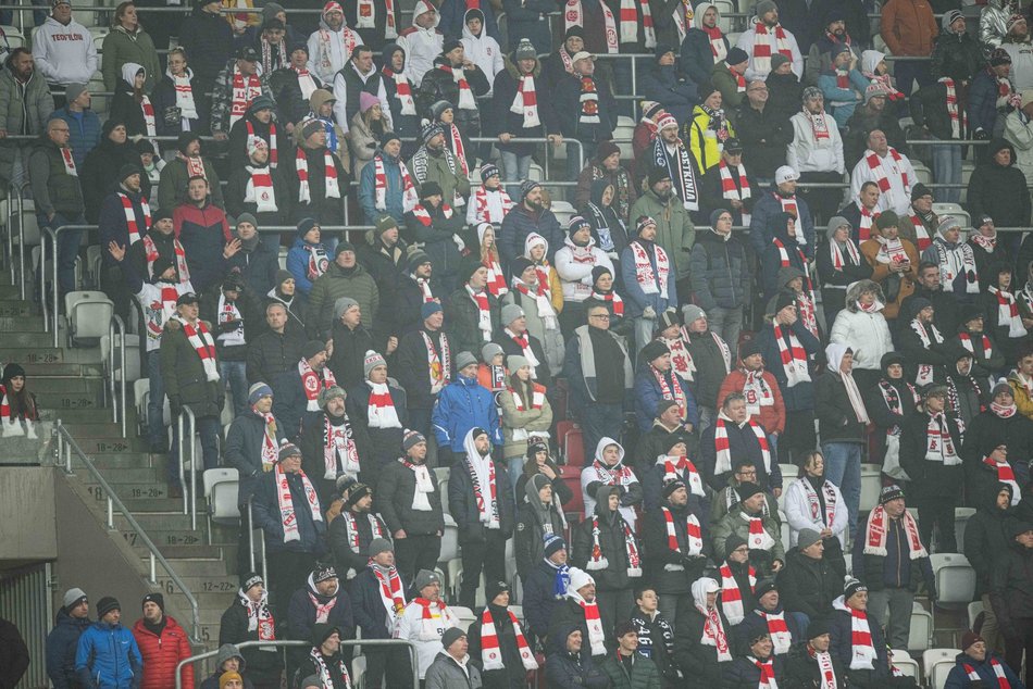 Kibice na meczu ŁKS Łódź - Ruch Chorzów