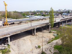 Budowa wiaduktów ul. Przybyszewskiego - zdjęcia z lotu ptaka