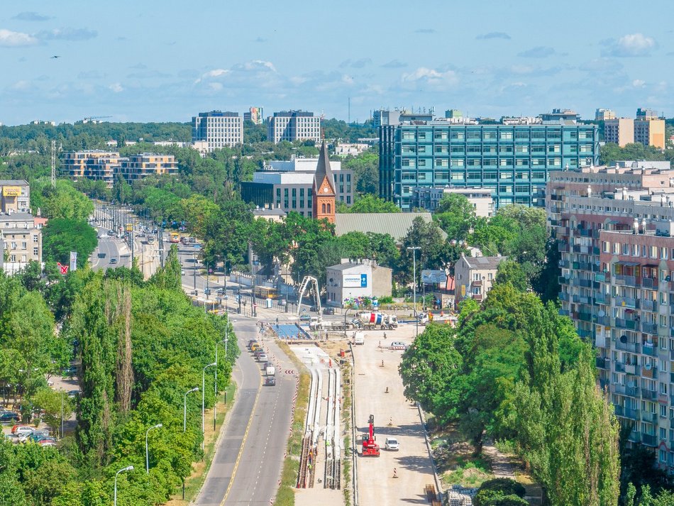 Remont al. Śmigłego-Rydza. Lanie asfaltu