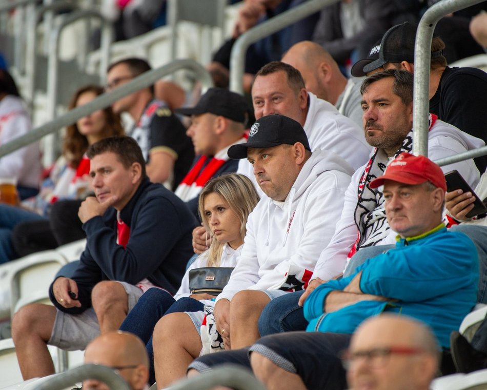 Kibice na meczu ŁKS Łódź z Górnikiem Łęczna