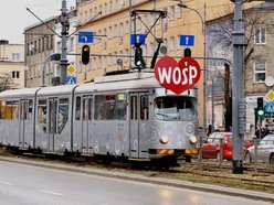 Łódź. Tramwaj MPK Łódź WOŚP