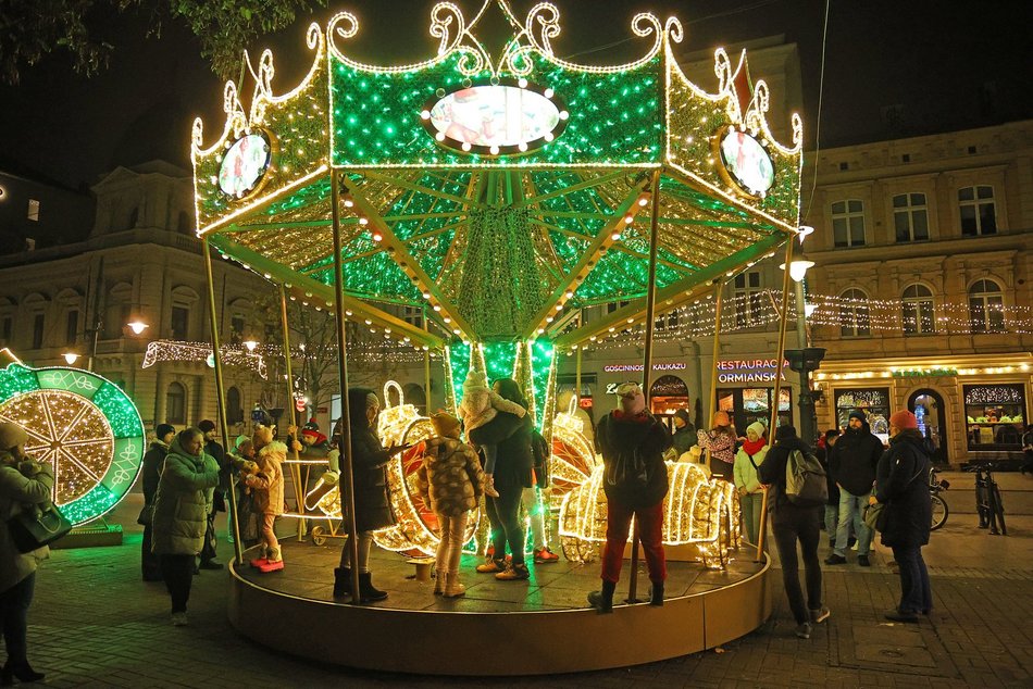 Świąteczna iluminacja Piotrkowskiej Łódź