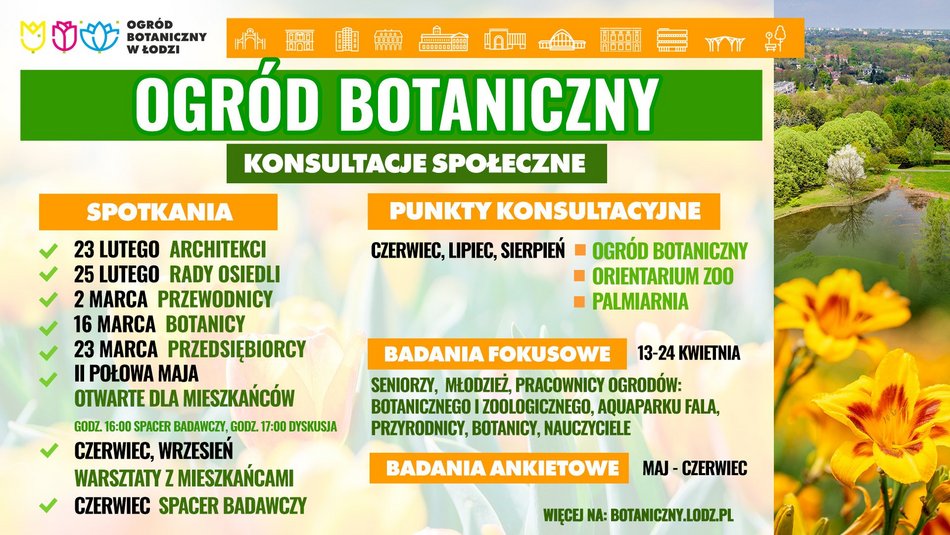 Łódź. Jak ma się rozwijać Ogród Botaniczny w Łodzi? Poznaj harmonogram konsultacji