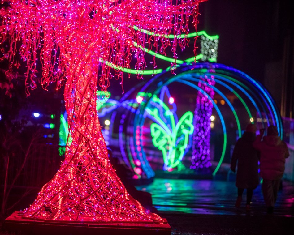 Park Miliona Świateł w Łodzi dzień przed otwarciem