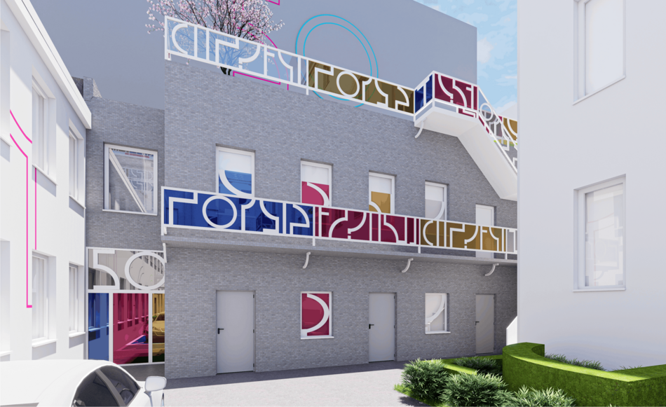 Łódź. Nowe artystyczne podwórko przy Piotrkowskiej. Strzemiński inspiracją dla detali