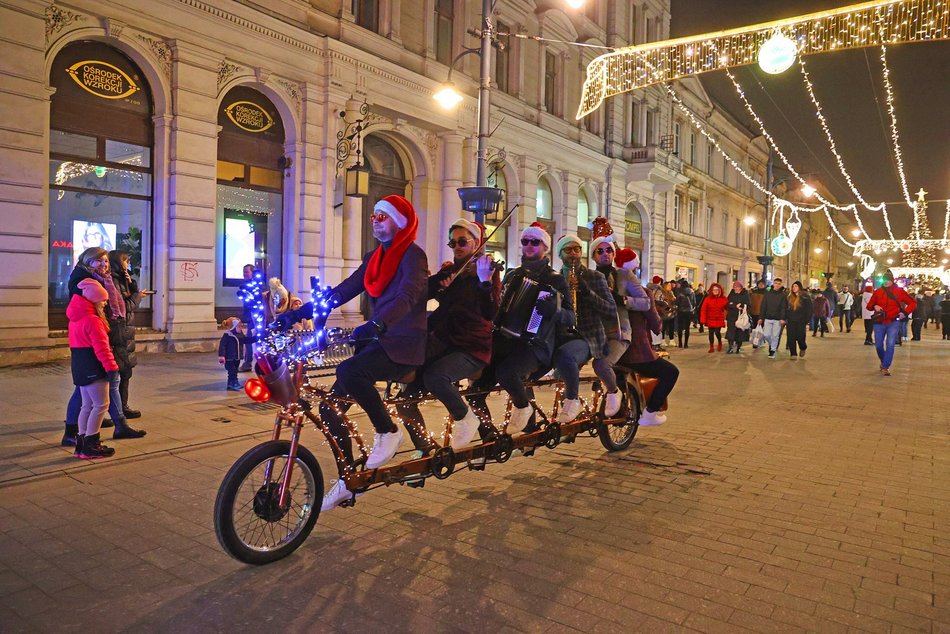 Świąteczna iluminacja Piotrkowskiej Łódź