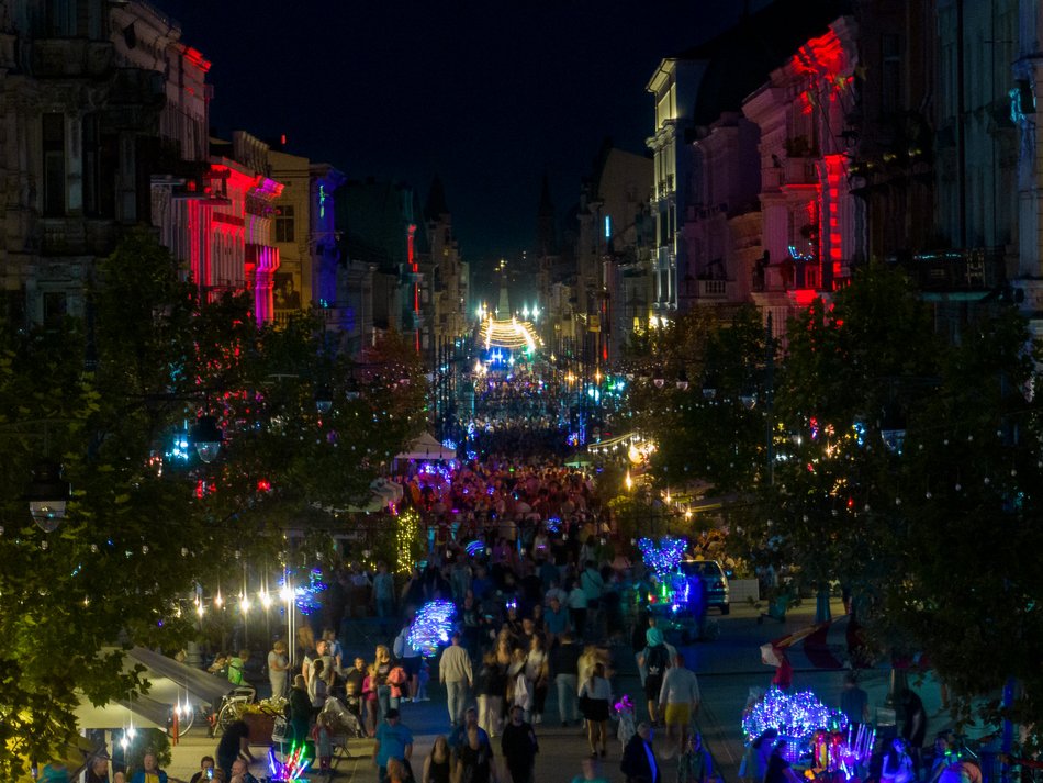 Piotrkowska podczas Light Move Festival 2023