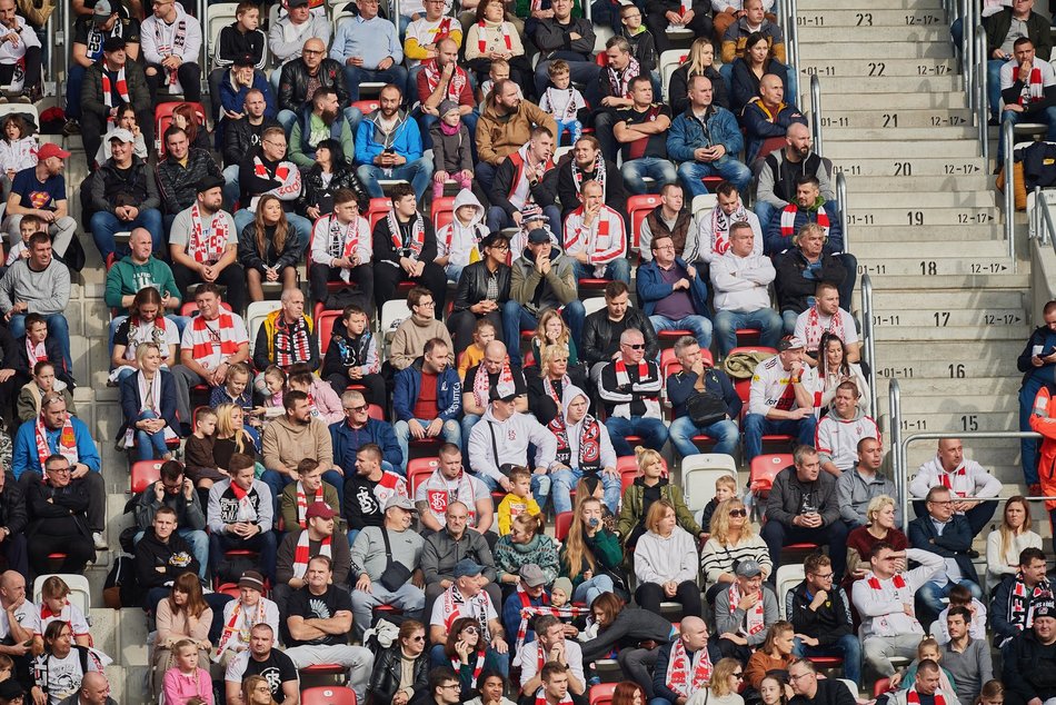 Kibice na meczu ŁKS Łódź - Arka Gdynia
