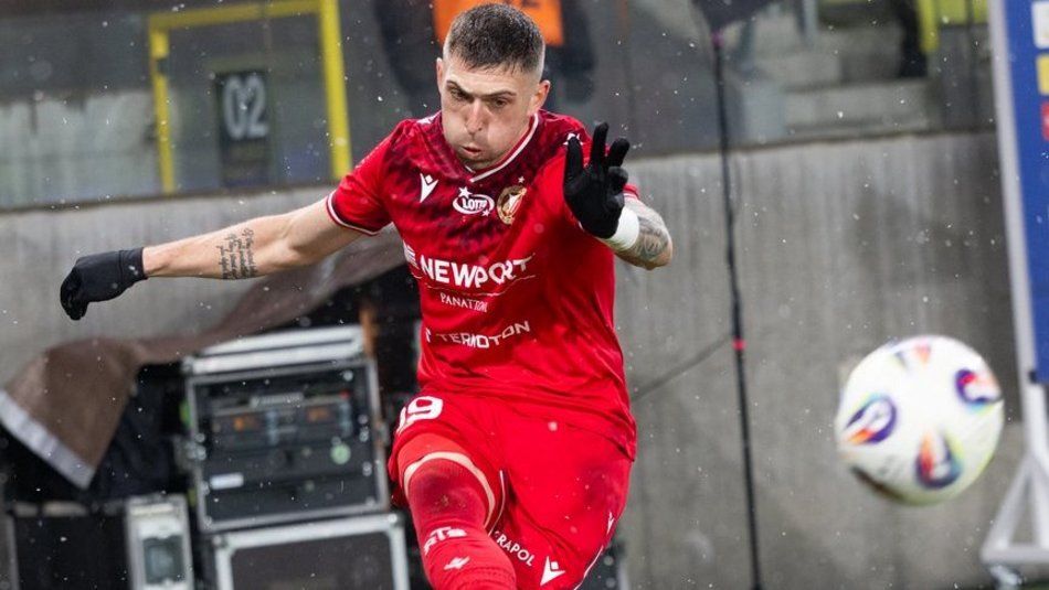 Łódź. Piłkarz Widzewa Łódź