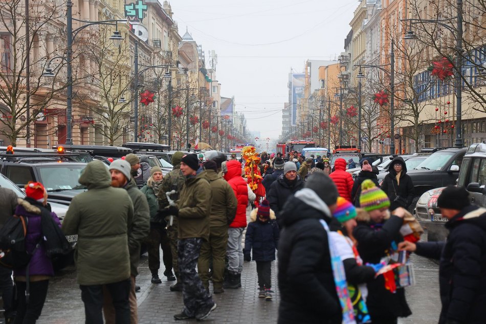 Łódź. WOŚP 2026 w Łodzi. Motoszarża po raz pierwszy opanowała Piotrkowską! [ZDJĘCIA]
