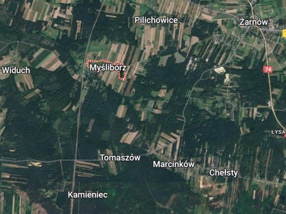 Łódź. Górna Kolonia - część wsi Myślibórz