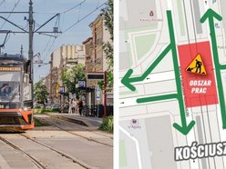 Remont torowiska na skrzyżowaniu Kościuszki i Struga. Zmiany w ruchu i MPK Łódź