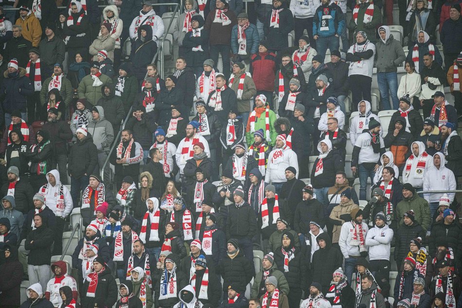 Kibice na meczu ŁKS Łódź - Ruch Chorzów