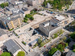 Łódź. Kolej Dużych Prędkości w Łodzi. Budowa komory przy Sienkiewicza