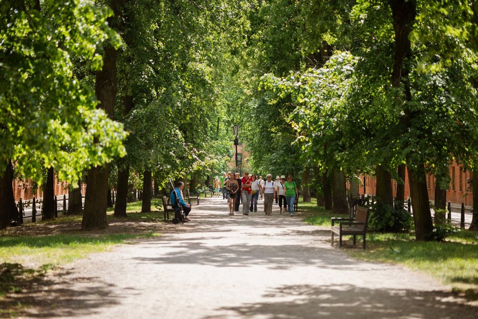 Łódź. Spacerowicze na Księżym Młynie i w Parku Źródliska w Łodzi. Recepta na udany weekend