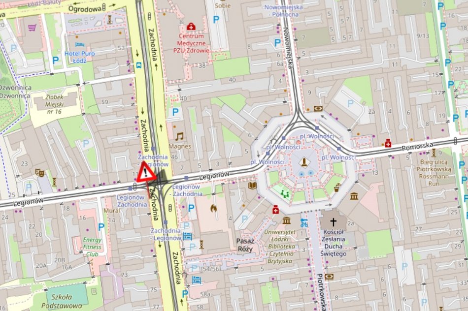 Łódź. Awaria napięcia w centrum Łodzi. Tramwaje MPK Łódź jadą objazdami