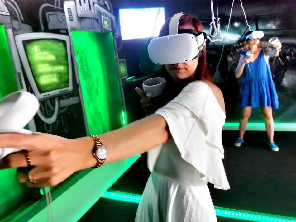 osoba korzystająca z symulatora