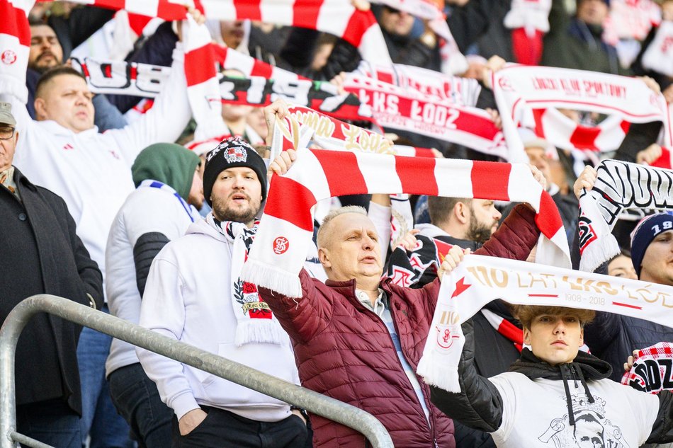 Kibice na meczu ŁKS Łódź - Ruch Chorzów