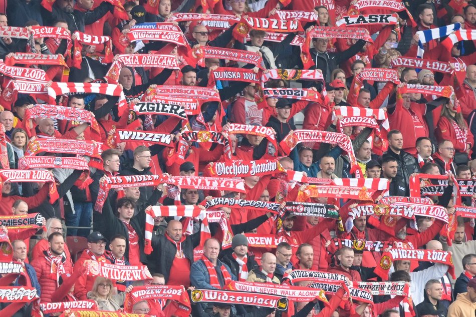 Łódź. Kibice na meczu Widzew Łódź - Bruk-Bet Termalica Nieciecza. Byłeś/aś? Znajdź się w galerii!