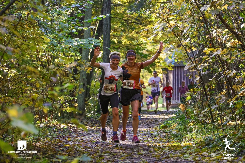 biegacze w lesie