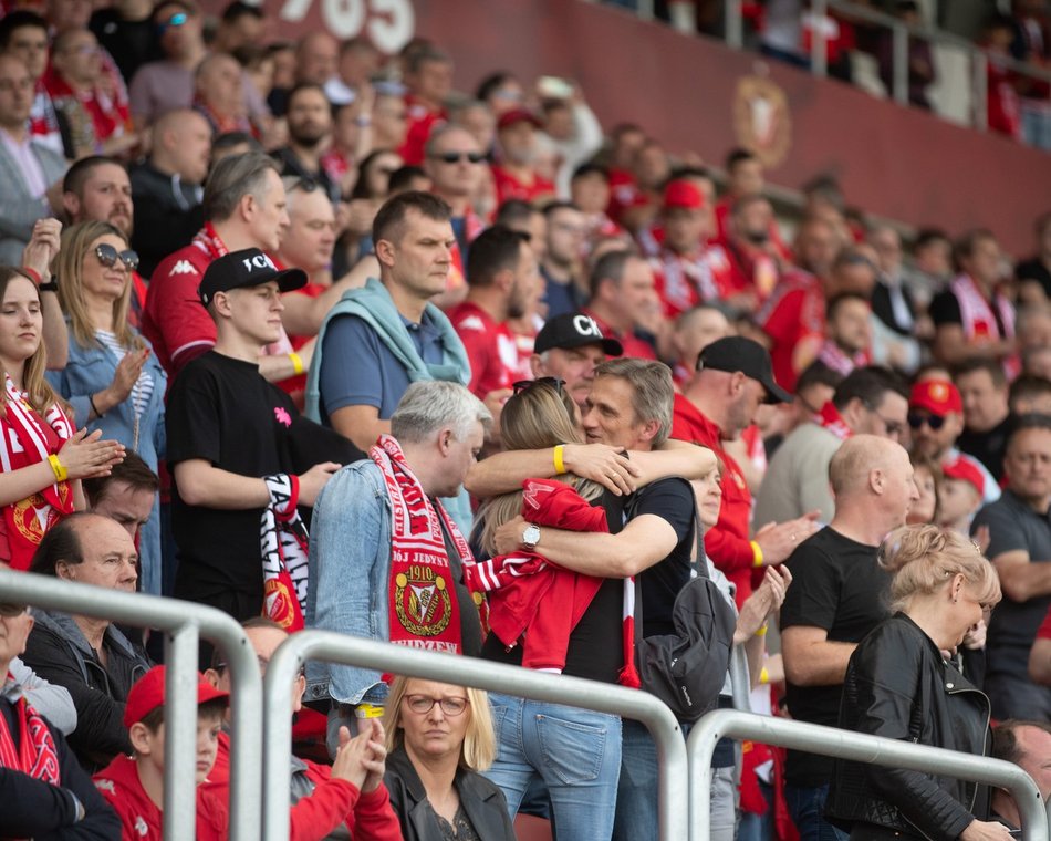 Kibice na meczu Widzew Łódź - Piast Gliwice