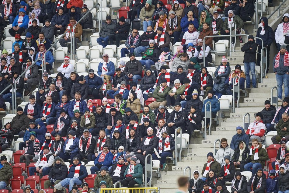 Kibice na meczu ŁKS Łódź - Chojniczanka Chojnice