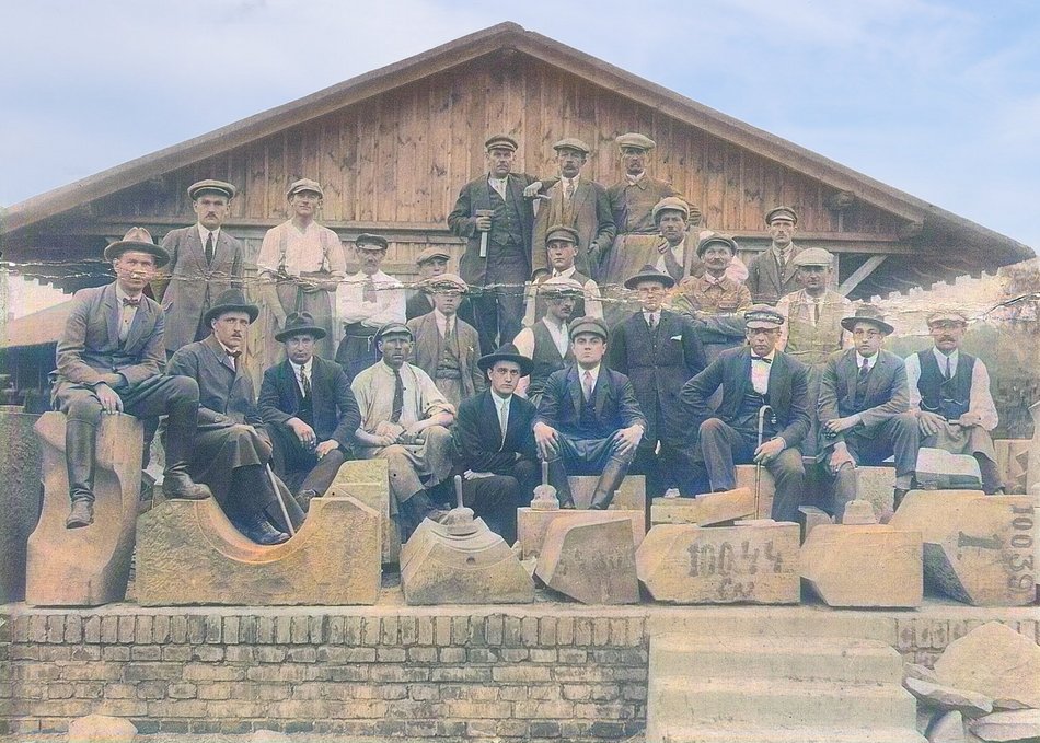 Łódź. Zakład kamieniarski, w którym wykonywano elementy konstrukcyjne kanałów