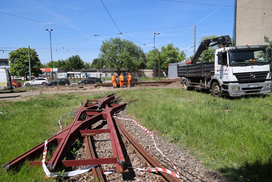 Prace na skrzyżowaniu ul. Legionów i al. Włókniarzy