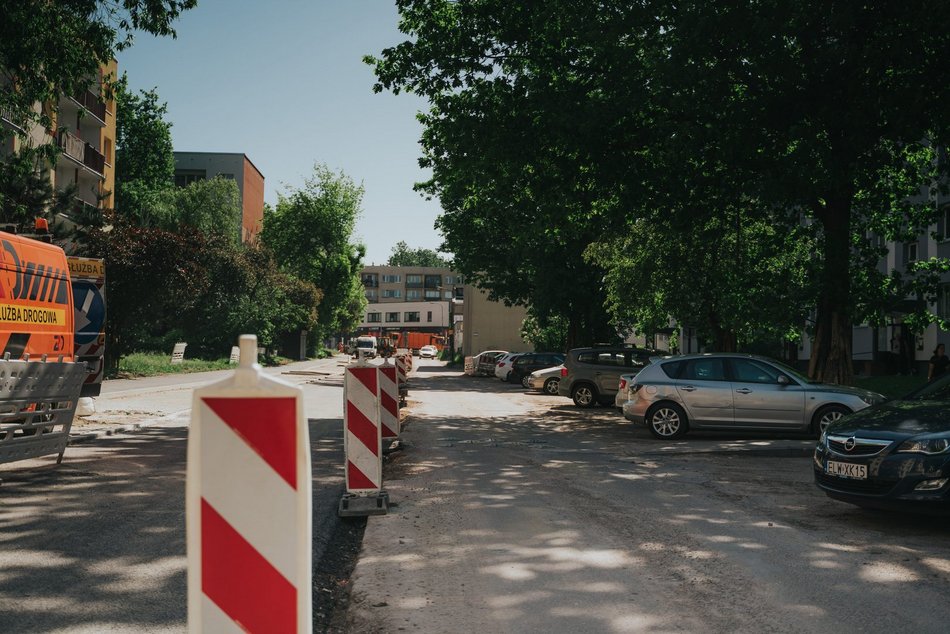Łódź. Remont ul. Szklanej w Łodzi