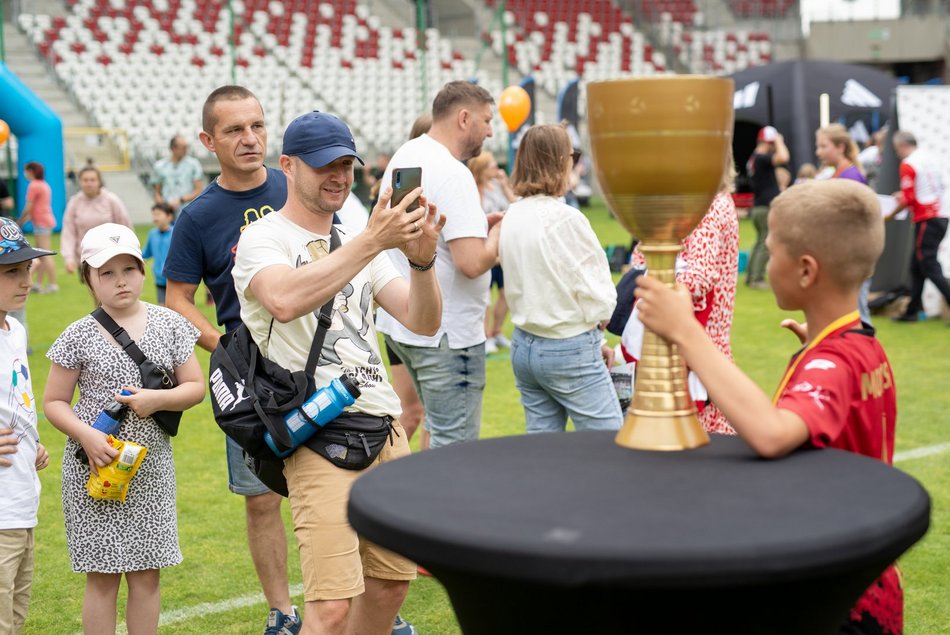 Piknik sportowy na stadionie ŁKS