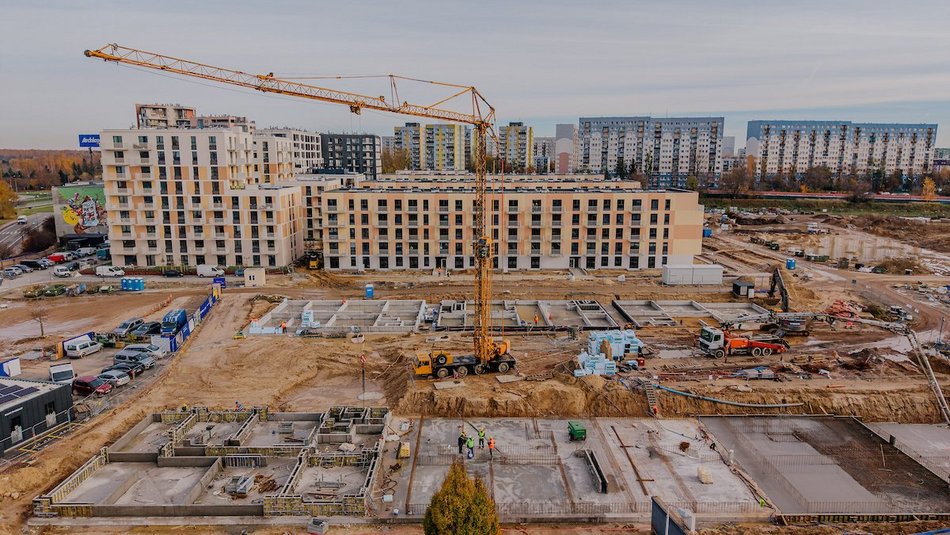 Łódź. Mieszkania zamiast Tesco. Zobacz, jak powstaje osiedle Zenit na Widzewie