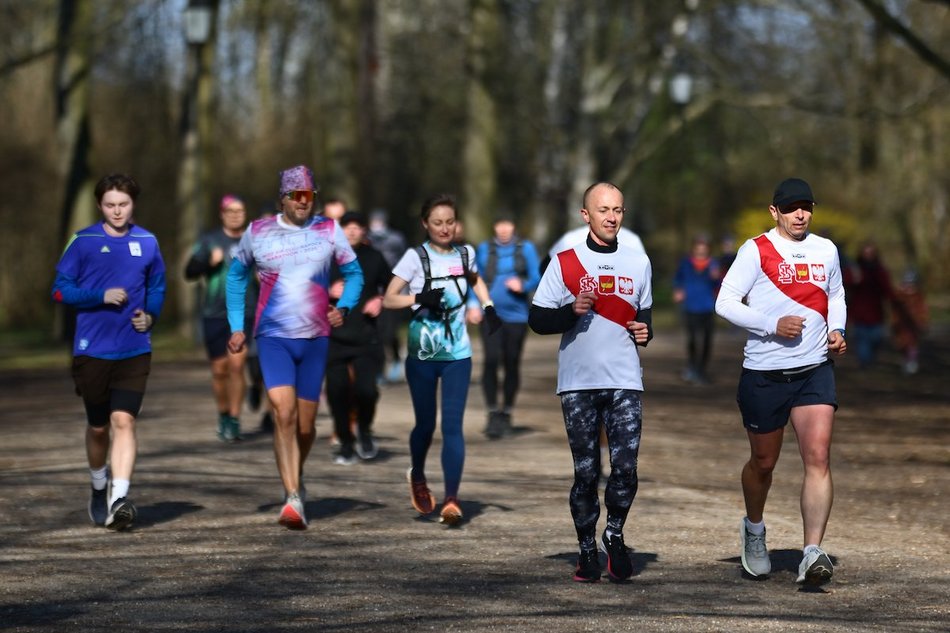 Łódź. Wielkanocny Parkrun w Parku Poniatowskiego