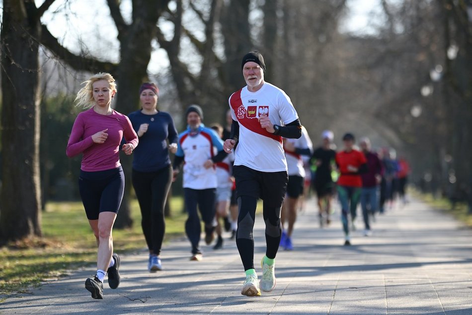 Łódź. Wielkanocny Parkrun w Parku Poniatowskiego