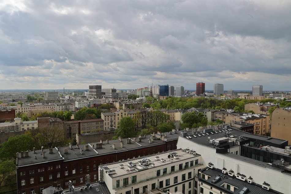 Widok z tarasu widokowego na chłodni EC1 Łódź