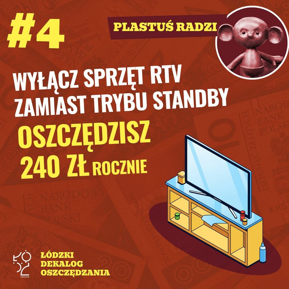 Jak oszczędzać? Dekalog oszczędzania - Wyłącz sprzęt RTV zamiast używać trybu stand-by