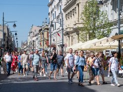 tłum na ulicy