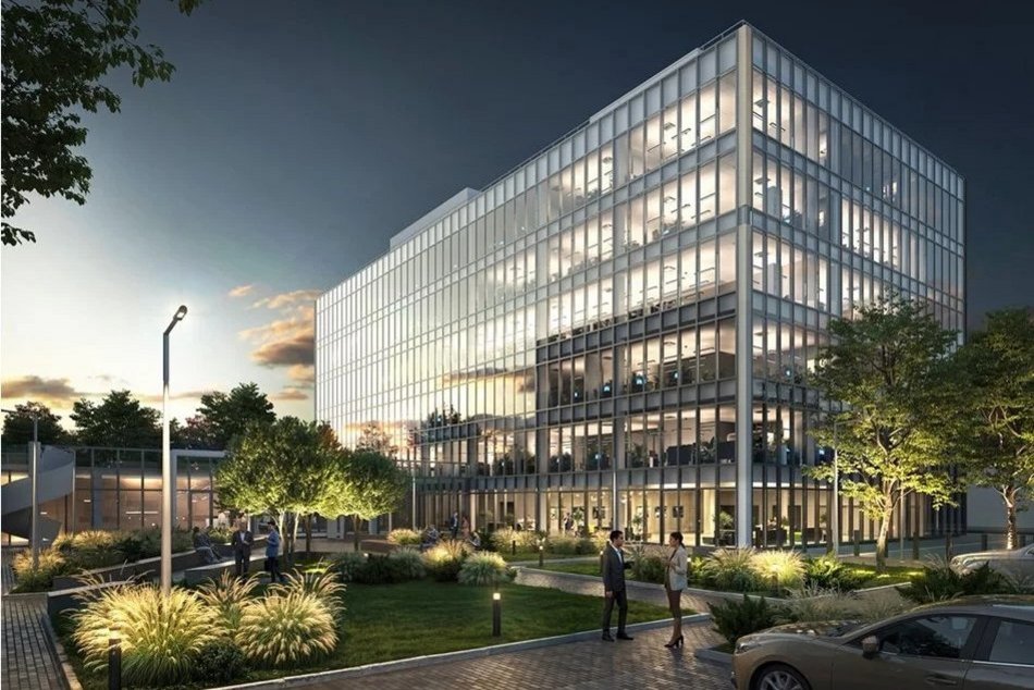 Łódź. Wielka budowa przy CKD z lotu ptaka. Powstaje nowy gmach Uniwersytetu Medycznego