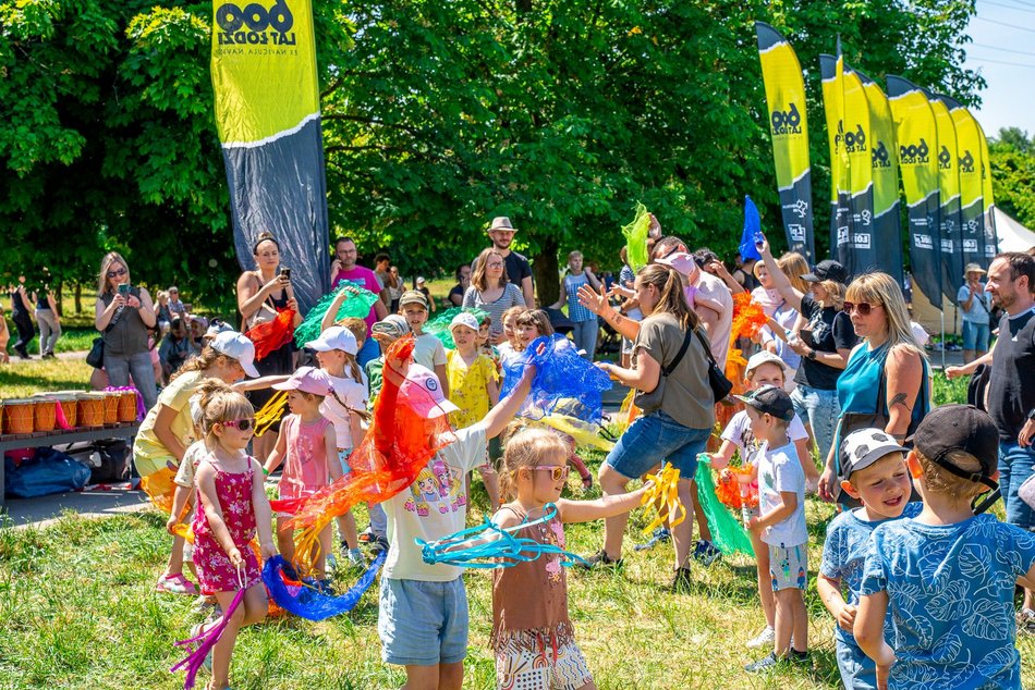 Festiwal dmuchańców w parku Podolskim w Łodzi