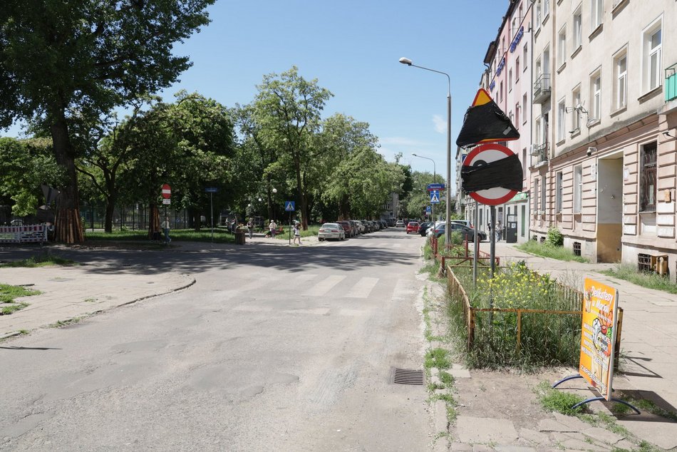 Łódź. Ulice Rybna i Bazarowa