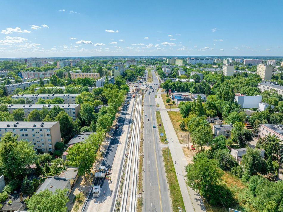 Remont al. Śmigłego-Rydza. Lanie asfaltu