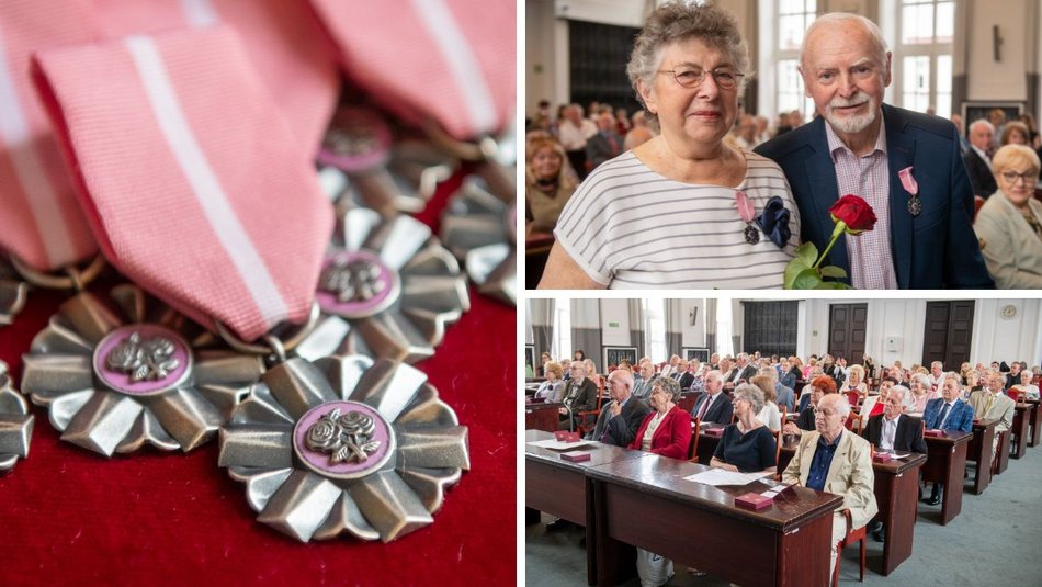 Łódź. Medale za długoletnie pożycia małżeńskie. Rekordziści są razem ponad 60 lat!