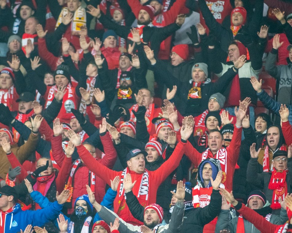 Kibice na meczu Widzew Łódź - Raków Częstochowa