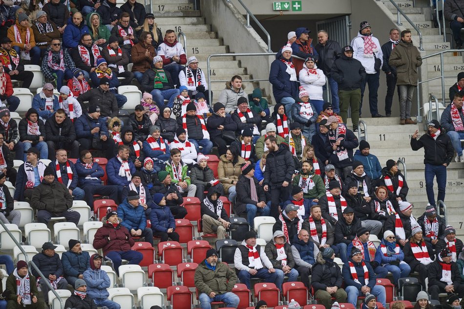 Kibice na meczu ŁKS Łódź - Chojniczanka Chojnice