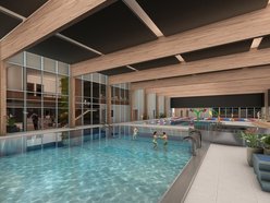 Łódź. Aquapark Widzew w Łodzi w budowie. Prace zgodnie z harmonogramem! - wizualizacja