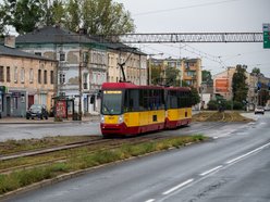 Tramwaj MPK Łódź na ul. Rzgowskiej