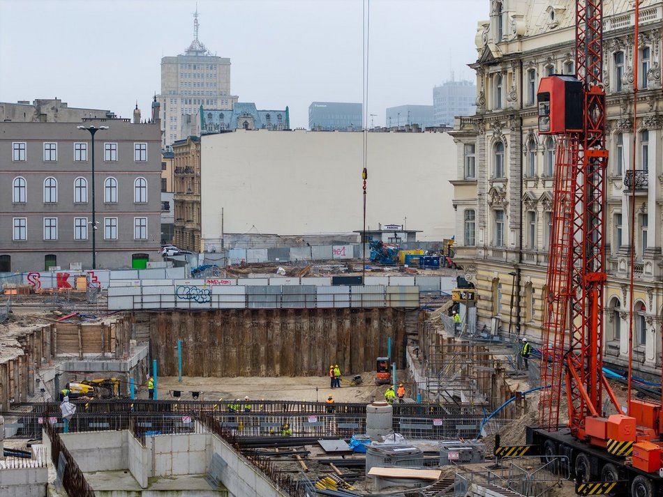 Tunel pod Łodzią. Budowa stacji Łódź Śródmieście nie zwalnia tempa